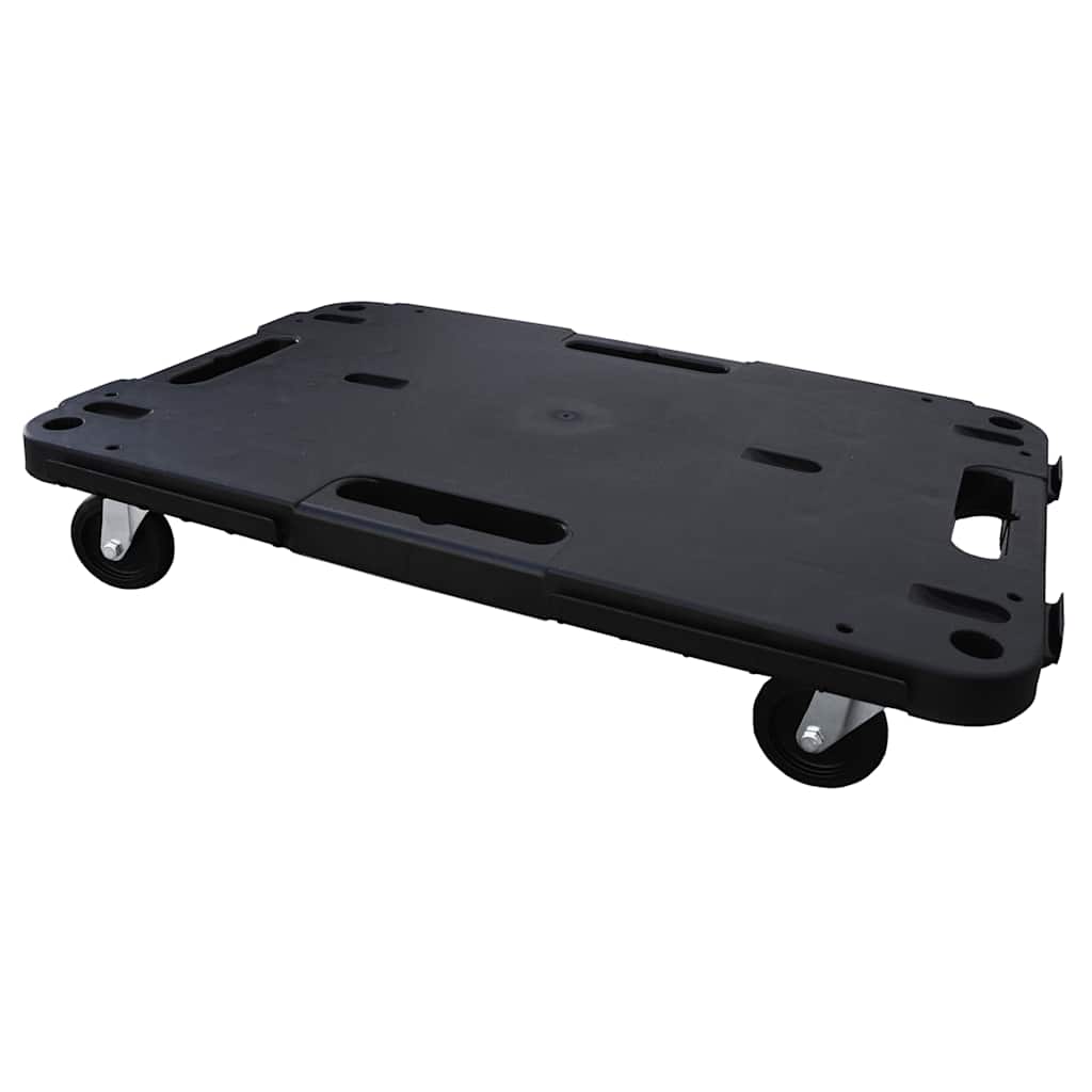 151831 vidaXL Transport Trolley Black 58x38x12 cm PP 5
