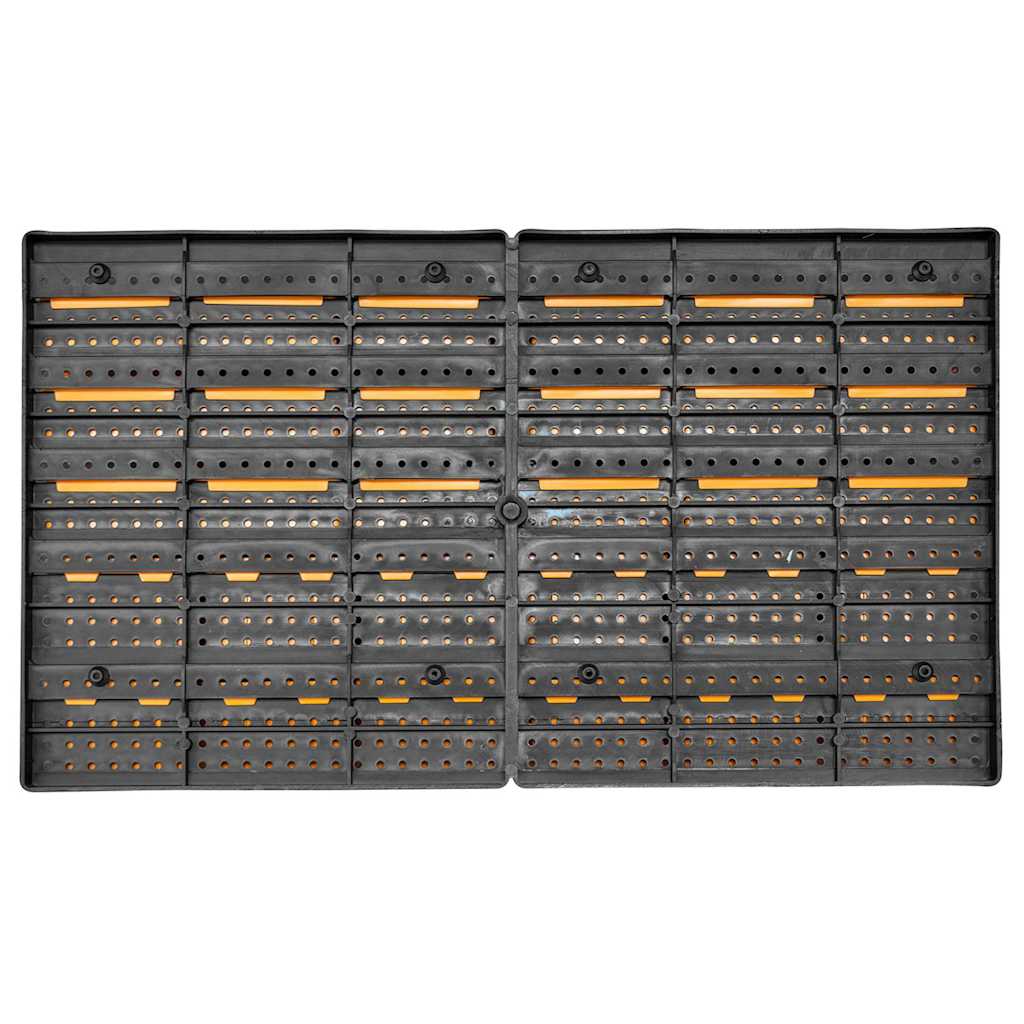 vidaXL 32 Piece Storage Bin Kit with Wall Panels Yellow and Black 5