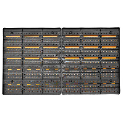 vidaXL 32 Piece Storage Bin Kit with Wall Panels Yellow and Black 5