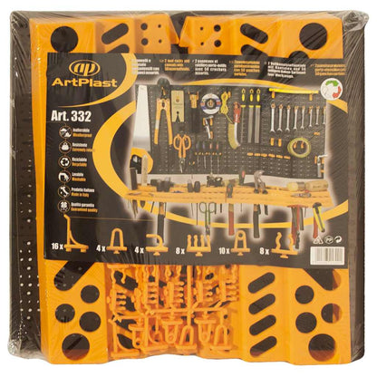 vidaXL Tool Wall 500x1000 mm 50 Hooks PP 6