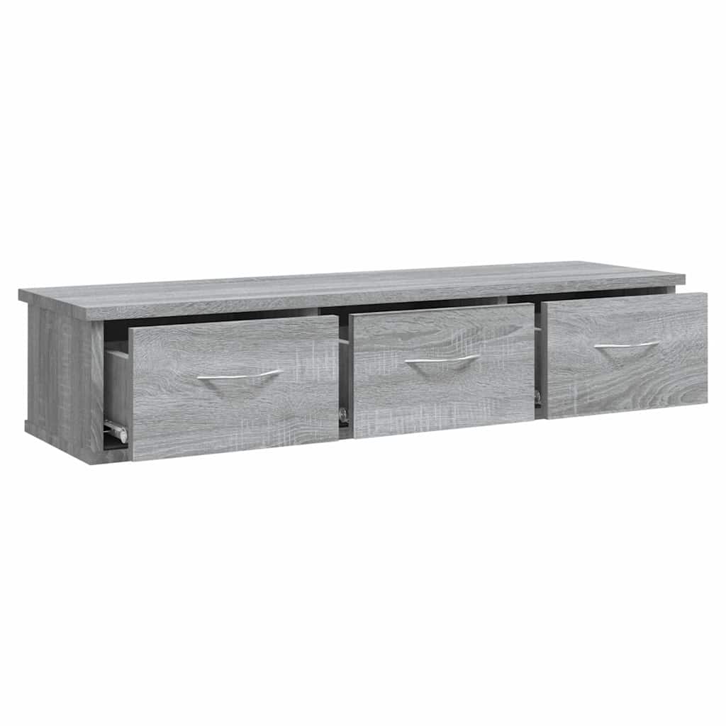 vidaXL Wall Cabinet Grey Sonoma 88x26x18,5 cm Engineered Wood 5
