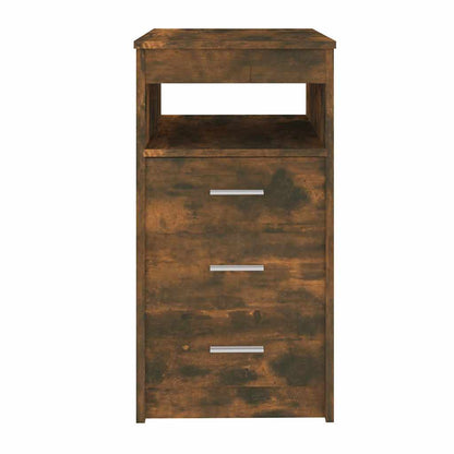vidaXL Drawer Cabinet Smoked Oak 40x50x76 cm Engineered Wood 5
