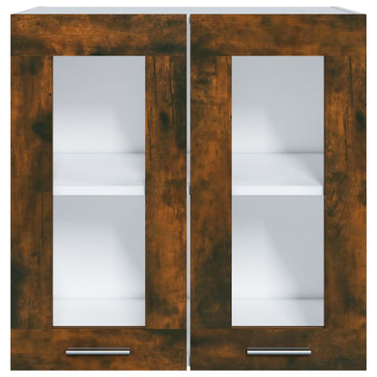 vidaXL Hanging Glass Cabinet Lyon Smoked Oak 60x31x60 cm Engineered Wood 3