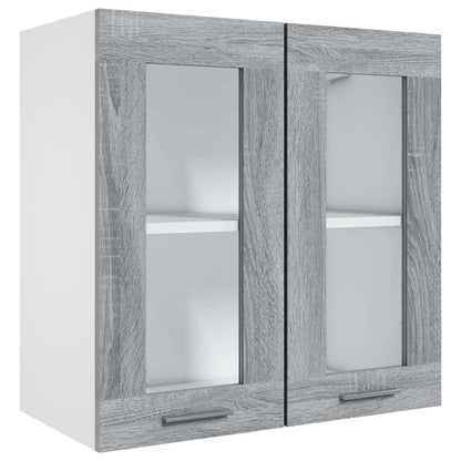 vidaXL Hanging Glass Cabinet Lyon Grey Sonoma 60x31x60 cm Engineered Wood 2