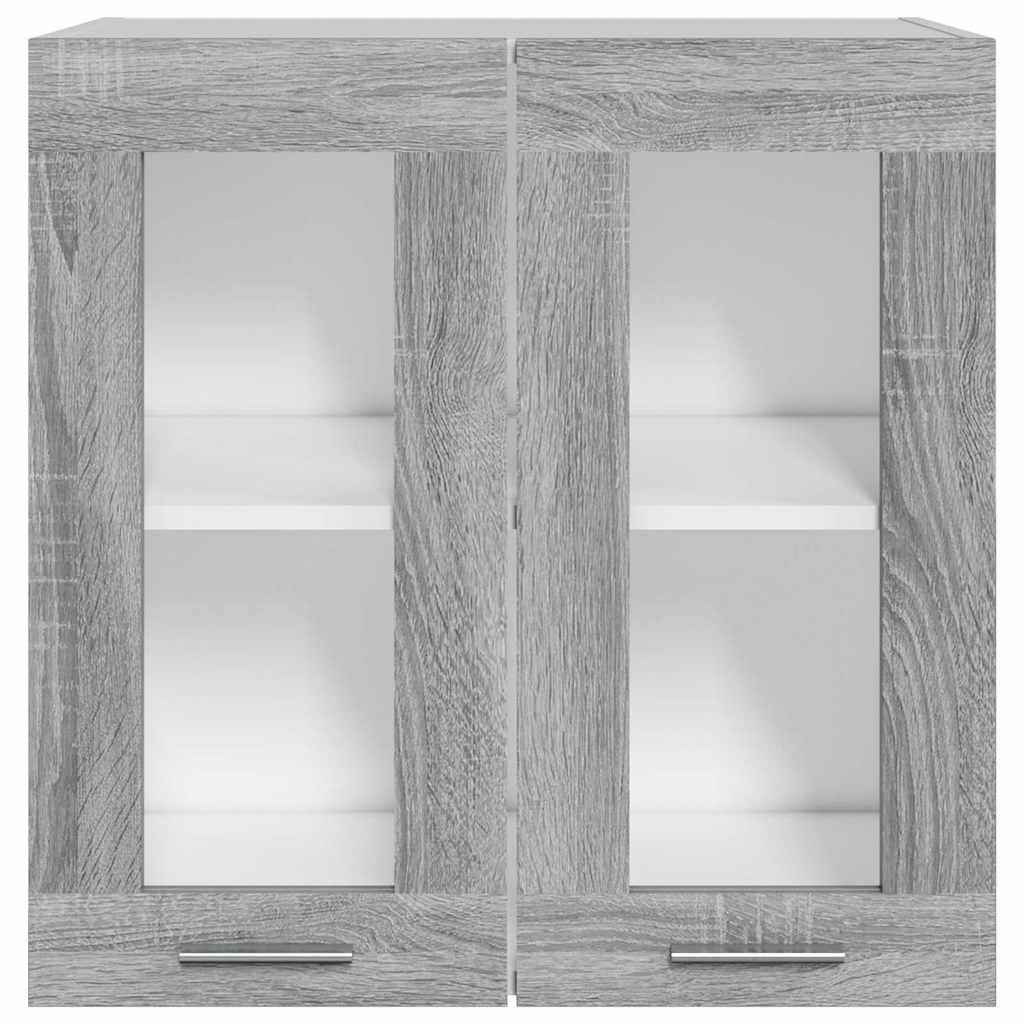 vidaXL Hanging Glass Cabinet Lyon Grey Sonoma 60x31x60 cm Engineered Wood 3