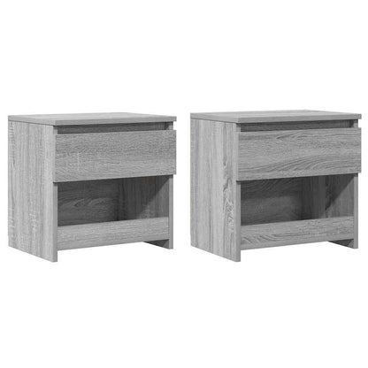 815132 vidaXL Bedside Cabinets 2 pcs Grey Sonoma 40x30x39 cm Engineered Wood 2