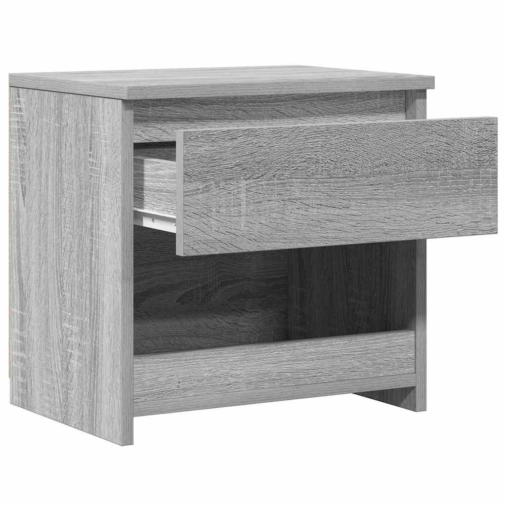 815132 vidaXL Bedside Cabinets 2 pcs Grey Sonoma 40x30x39 cm Engineered Wood 4