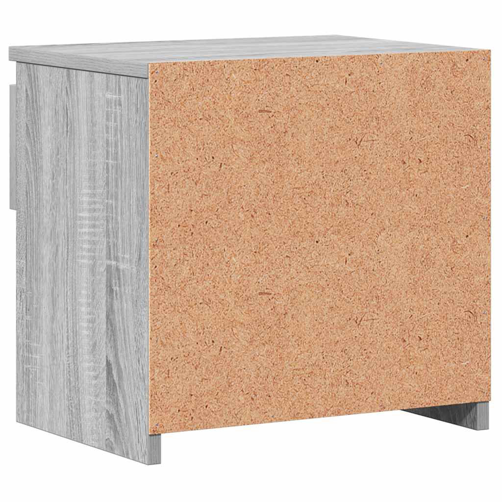 815132 vidaXL Bedside Cabinets 2 pcs Grey Sonoma 40x30x39 cm Engineered Wood 6