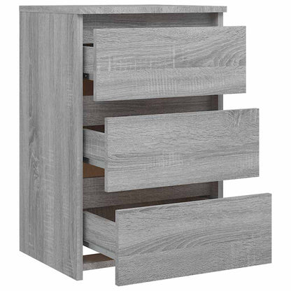 815173 vidaXL Bed Cabinet Grey Sonoma 40x35x62,5 cm Engineered Wood 4