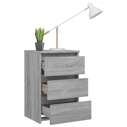 815173 vidaXL Bed Cabinet Grey Sonoma 40x35x62,5 cm Engineered Wood 6