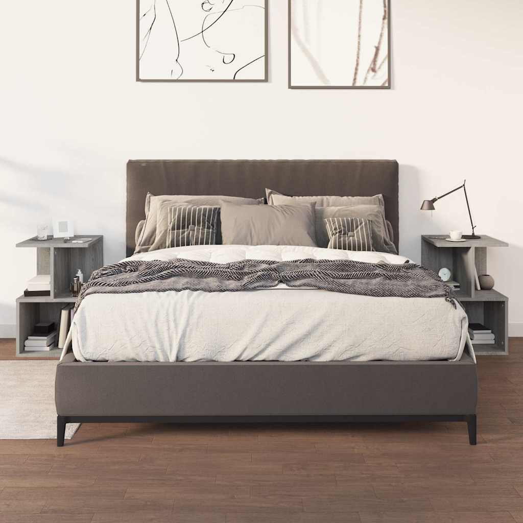 vidaXL Bedside Cabinets 2 pcs Grey Sonoma 35x35x55 cm Engineered Wood 1