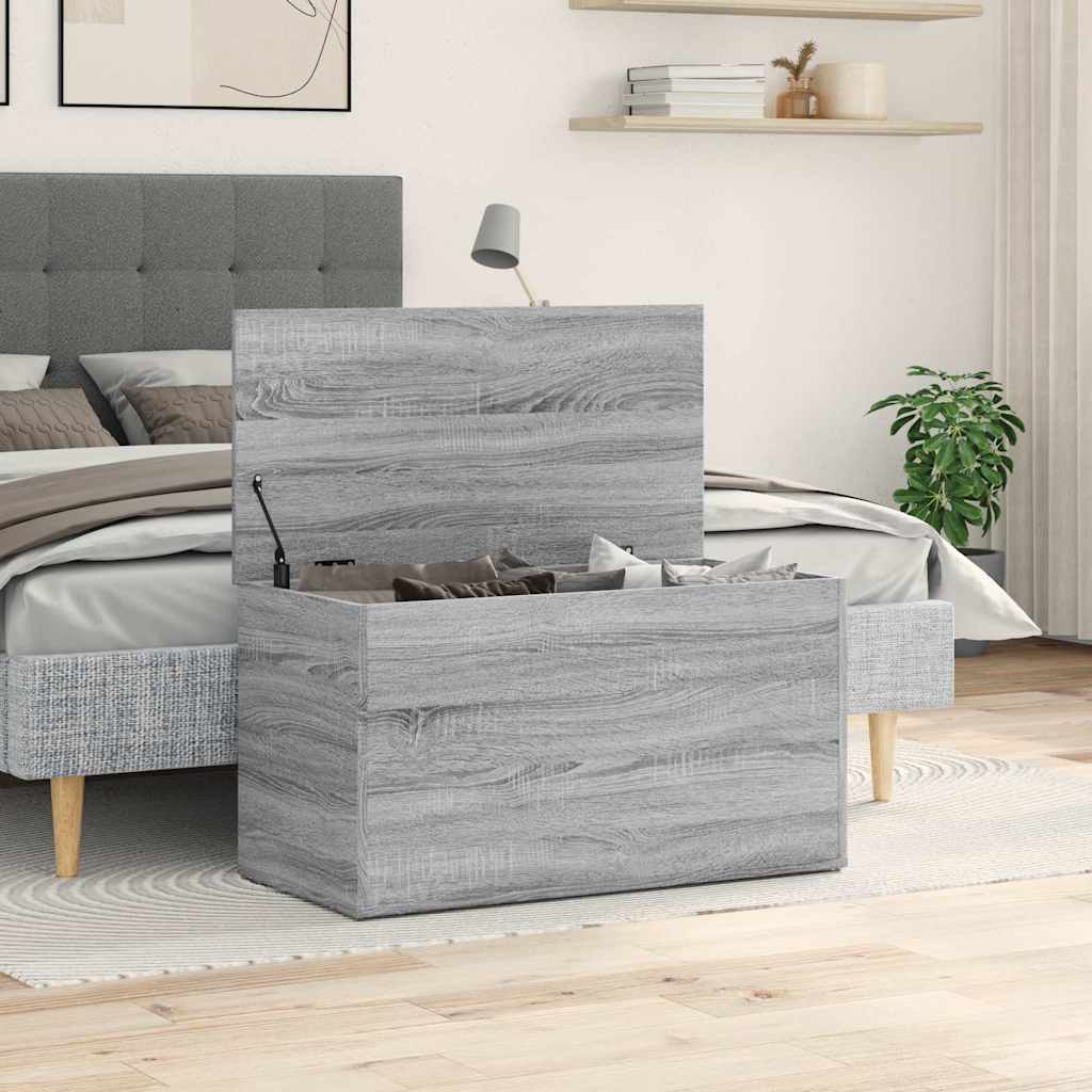vidaXL Storage Chest Grey Sonoma 84x42x46 cm Engineered Wood 3