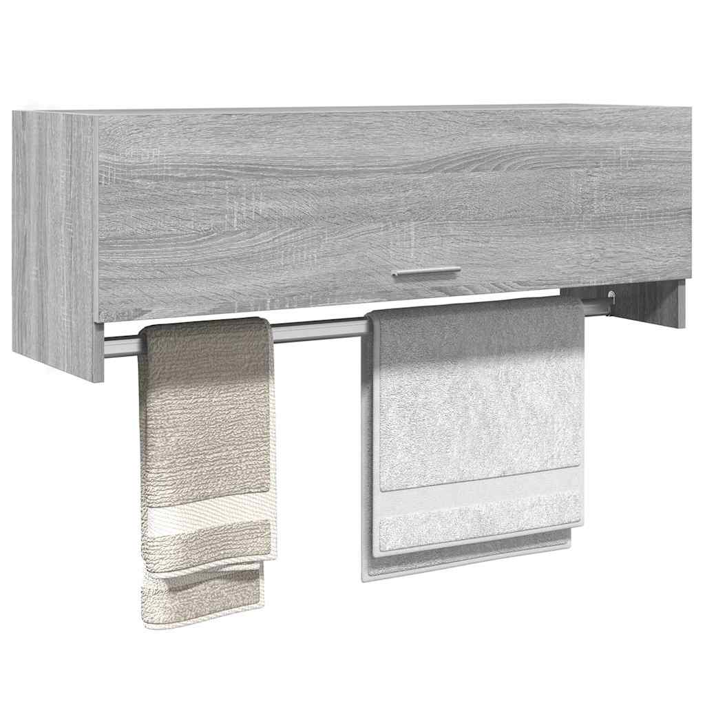 815214 vidaXL Wardrobe Grey Sonoma 100x32,5x35 cm Engineered Wood 4