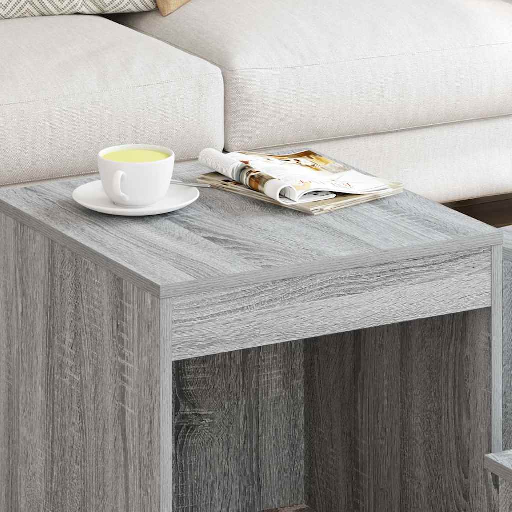 vidaXL Nesting Tables 3 pcs Grey Sonoma Engineered Wood 3