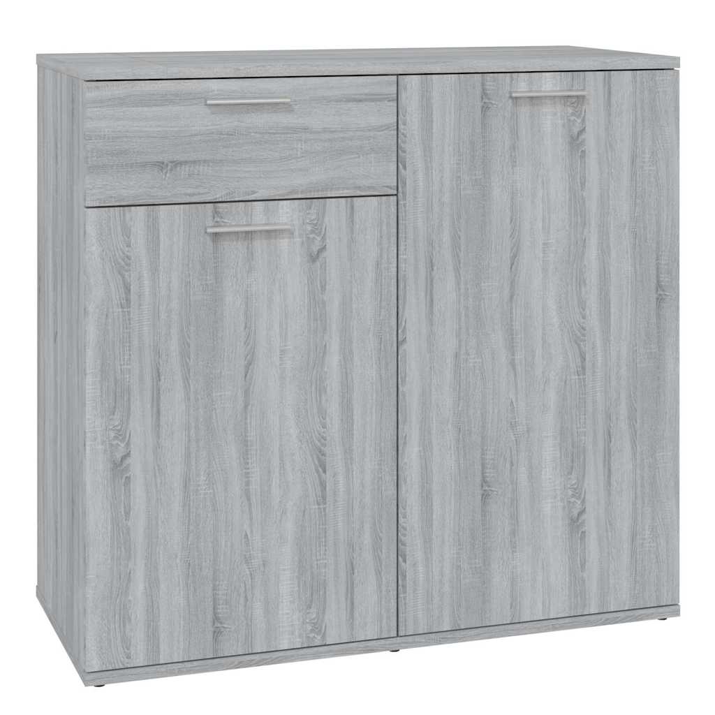 vidaXL Sideboard Grey Sonoma 80x36x75 cm Engineered Wood 2