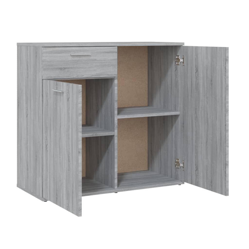 vidaXL Sideboard Grey Sonoma 80x36x75 cm Engineered Wood 5