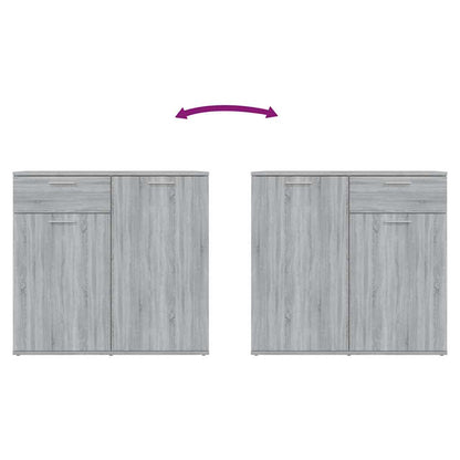 vidaXL Sideboard Grey Sonoma 80x36x75 cm Engineered Wood 6