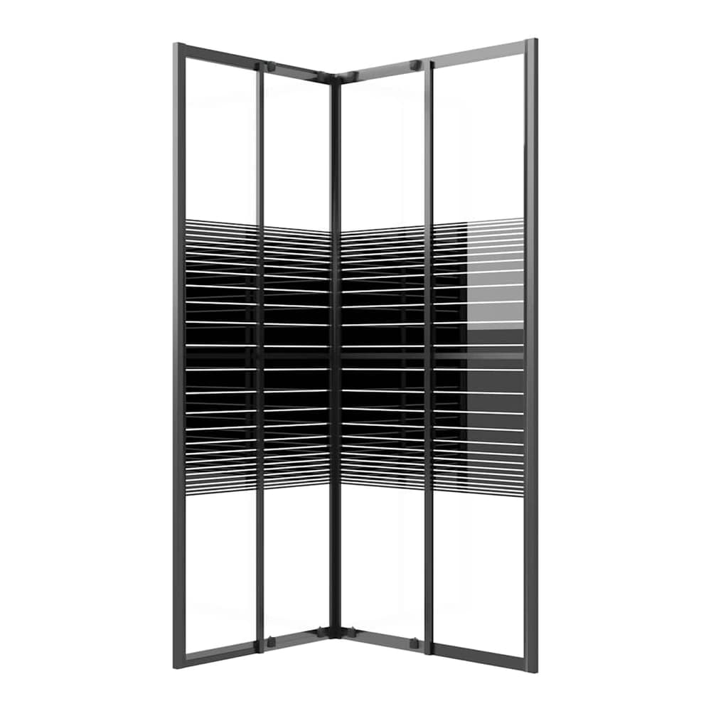 Shower Cabin ESG 90 cm 70 cm Striped