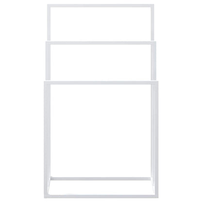 vidaXL Freestanding Towel Rack White 48x24x79 cm Iron 4