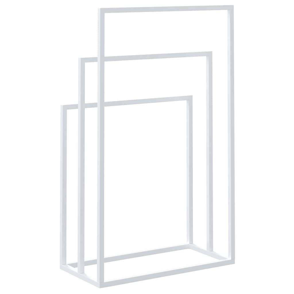 vidaXL Freestanding Towel Rack White 48x24x79 cm Iron 5