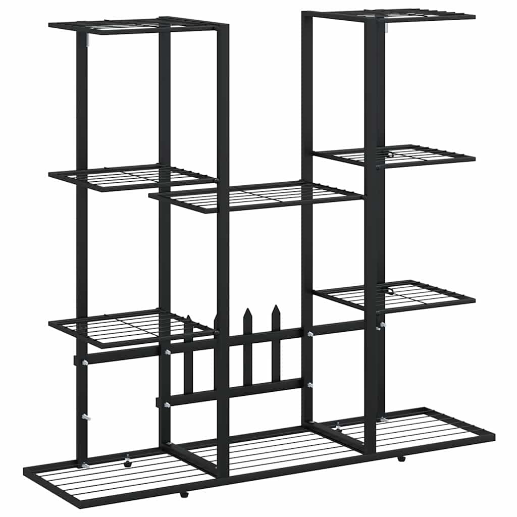 vidaXL Flower Stand | Black | Iron | Standard | Flower Stand | Rectangular 2