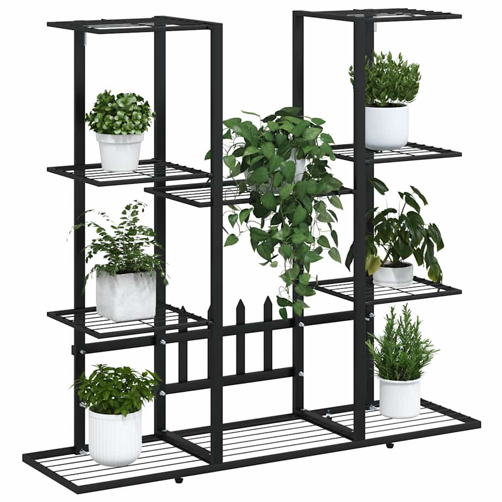 vidaXL Flower Stand | Black | Iron | Standard | Flower Stand | Rectangular 4