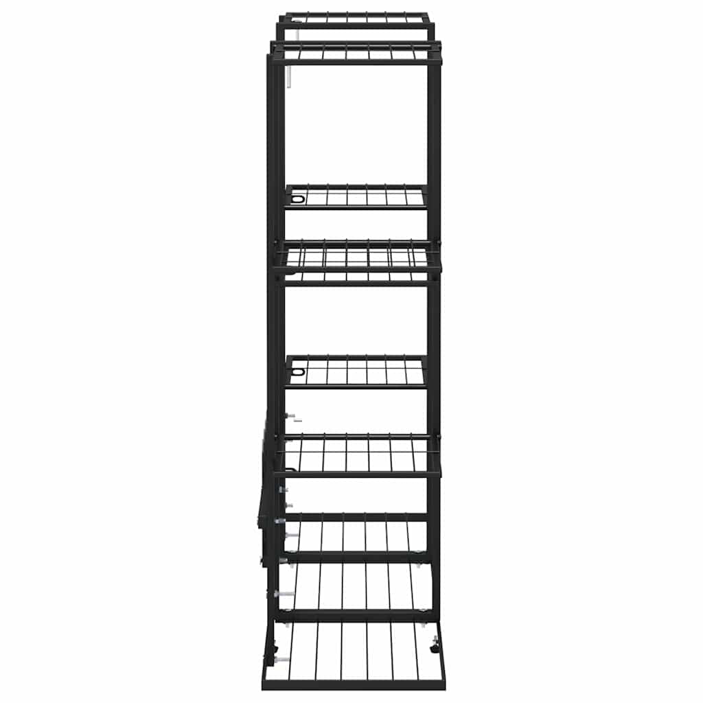 vidaXL Flower Stand | Black | Iron | Standard | Flower Stand | Rectangular 6