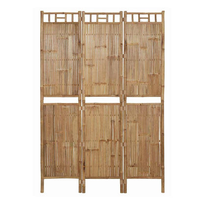 3-Panel Room Divider Bamboo 120 x 180 cm