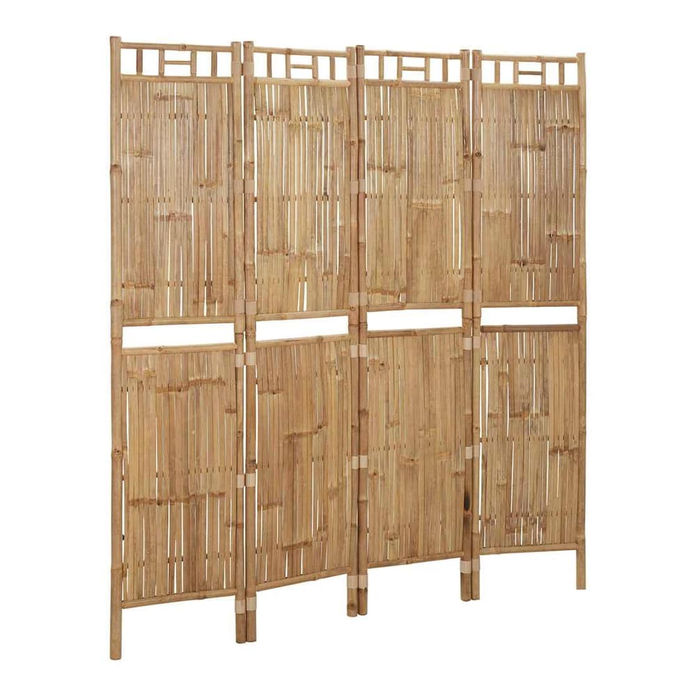 3-Panel Room Divider Bamboo 160 x 180 cm