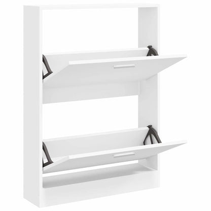 vidaXL Shoe Cabinet White 59x17x81 cm Engineered Wood 3