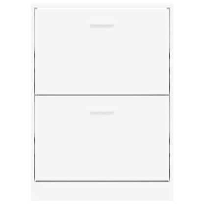 vidaXL Shoe Cabinet White 59x17x81 cm Engineered Wood 4