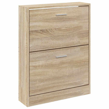 vidaXL Shoe Cabinet Oak 59x17x81 cm Engineered Wood 4