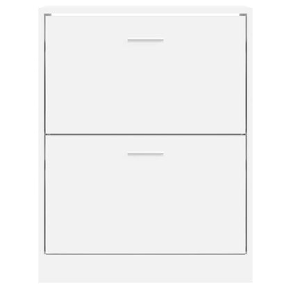 vidaXL Shoe Cabinet High Gloss White 63x24x81 cm Engineered Wood 4