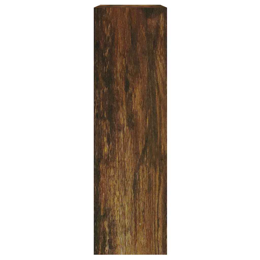 vidaXL Shoe Cabinet Smoked Oak 63x24x81 cm Engineered Wood 5