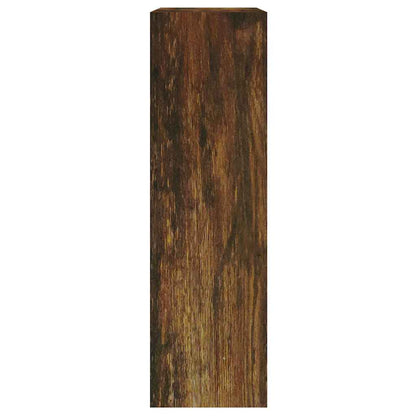 vidaXL Shoe Cabinet Smoked Oak 63x24x81 cm Engineered Wood 5