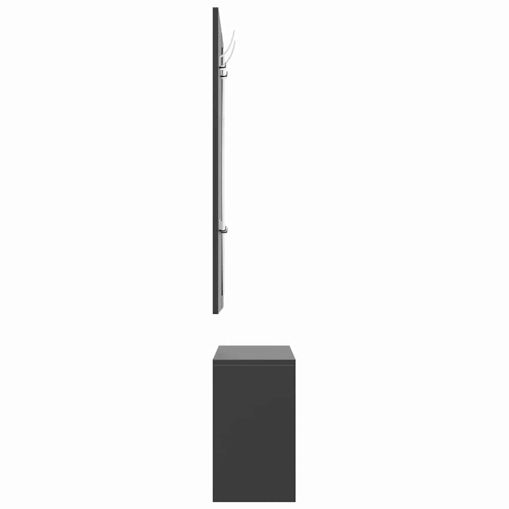 3-in-1 Shoe Cabinet Set Engineered Wood Black