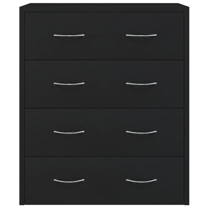 vidaXL Sideboard with 4 Drawers 60x30.5x71 cm Black 4