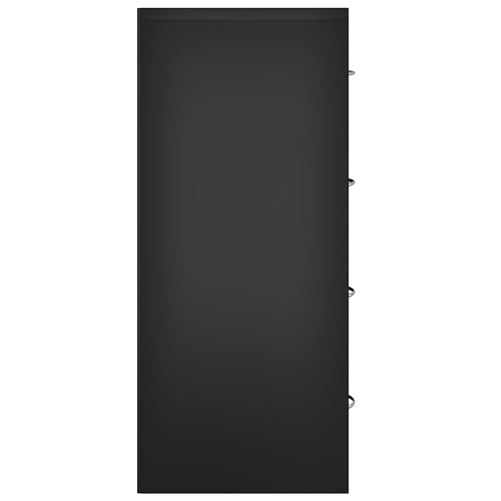 vidaXL Sideboard with 4 Drawers 60x30.5x71 cm Black 5