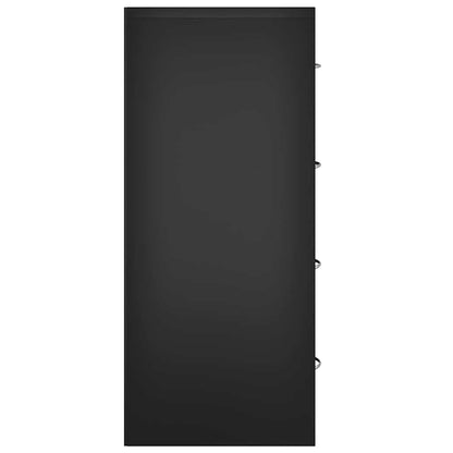 vidaXL Sideboard with 4 Drawers 60x30.5x71 cm Black 5