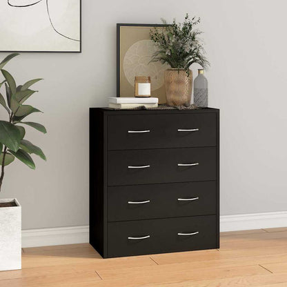 vidaXL Sideboard with 4 Drawers 60x30.5x71 cm Black 1