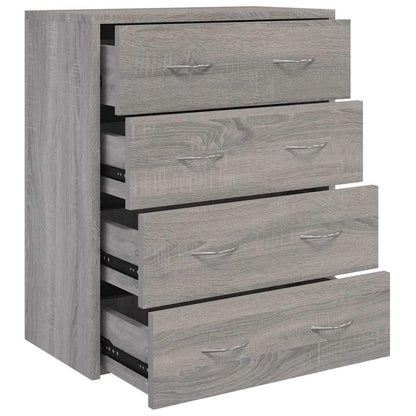 Sideboard with 4 Drawers 60x30,5x71 cm Grey sonoma