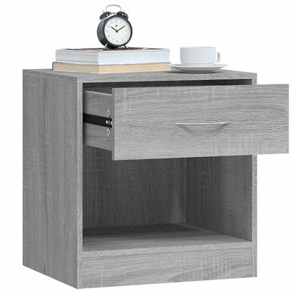 vidaXL Bedside Cabinets 2 pcs with Drawer Grey Sonoma 5