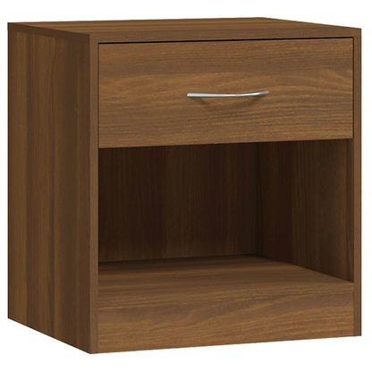 vidaXL Bedside Cabinets 2 pcs with Drawer Brown Oak 6