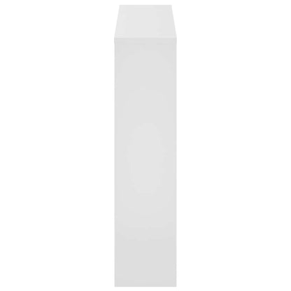 vidaXL Shoe Cabinet with Mirror 2-Layer High Gloss White 63x17x67 cm 5