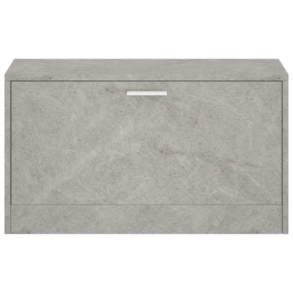 vidaXL Shoe Bench Concrete Grey 80x24x45 cm Engineered Wood 4