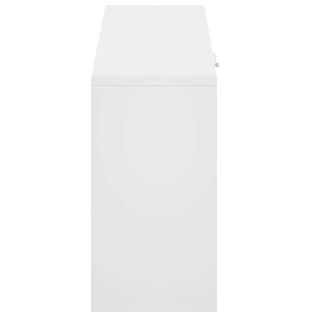 vidaXL Shoe Bench High Gloss White 80x24x45 cm Engineered Wood 5