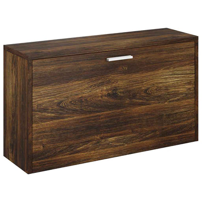 vidaXL Shoe Bench Smoked Oak 80x24x45 cm Engineered Wood 2