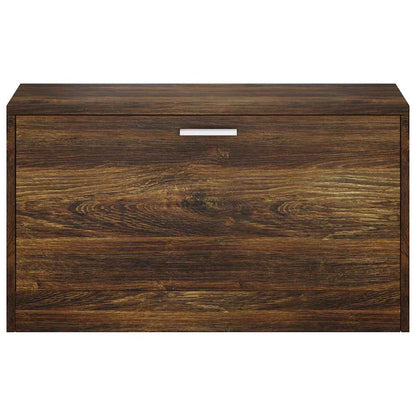 vidaXL Shoe Bench Smoked Oak 80x24x45 cm Engineered Wood 4