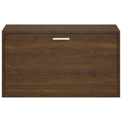 vidaXL Shoe Bench Brown Oak 80x24x45 cm Engineered Wood 4