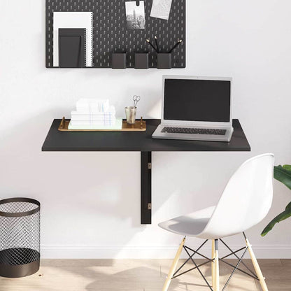 vidaXL Folding Wall Table Black 100x60x56 cm Engineered Wood 1